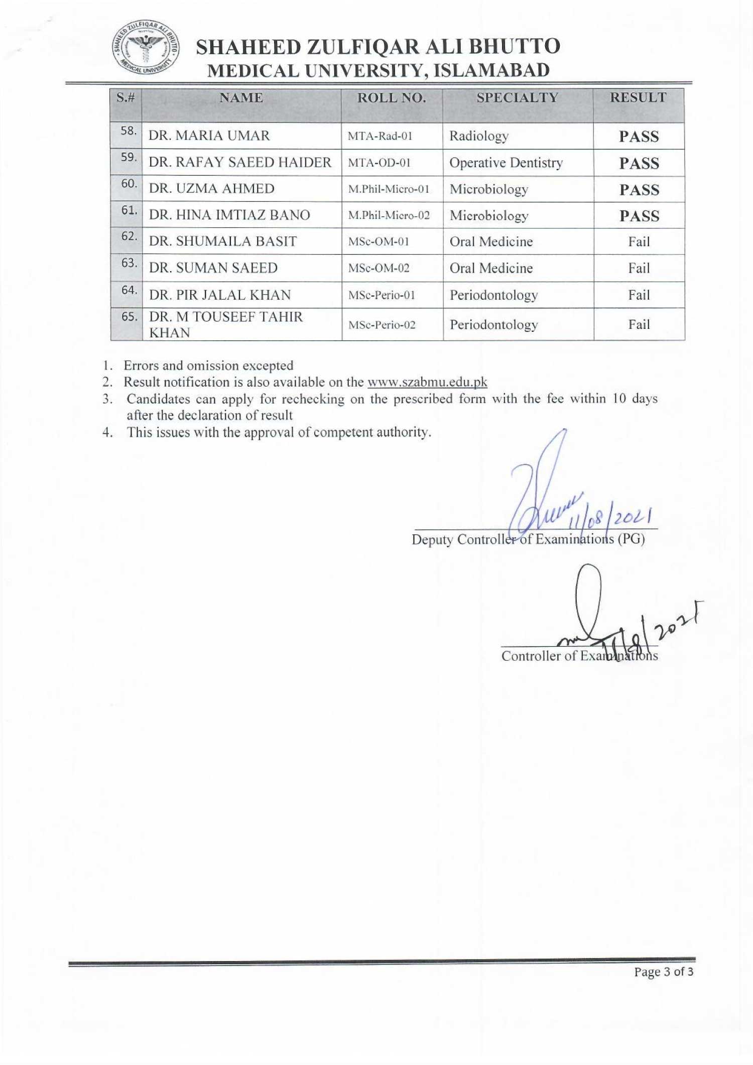 Result Notification MTA, M.Phil. I & MSc I Examination, July Result Notification MTA, M.Phil. I & MSc I Examination, July